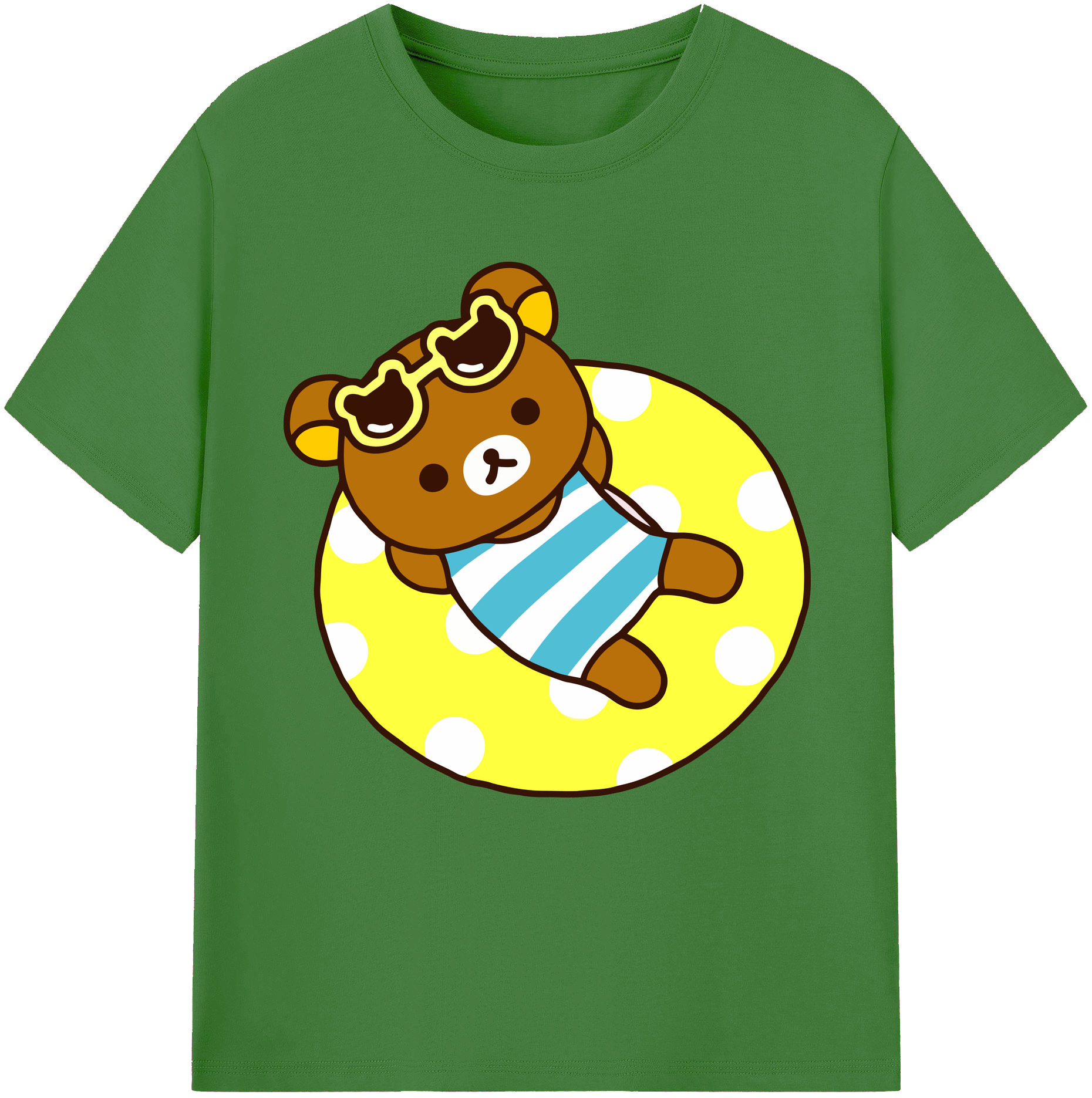 （画像用） リラックマ リラックマ キイロイトリ Rilakkuma Korilakkuma Kiiroitori レディースカジュアルプリントTシャツ（綿100％）